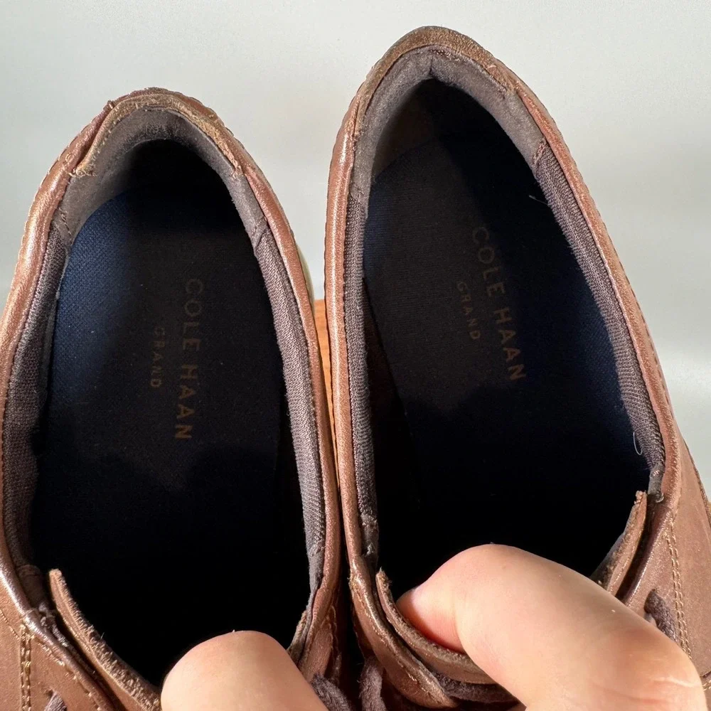 Cole Haan Mens Grand Crosscourt Daily Derby Brown Leather Shoes C34853 Size 10M